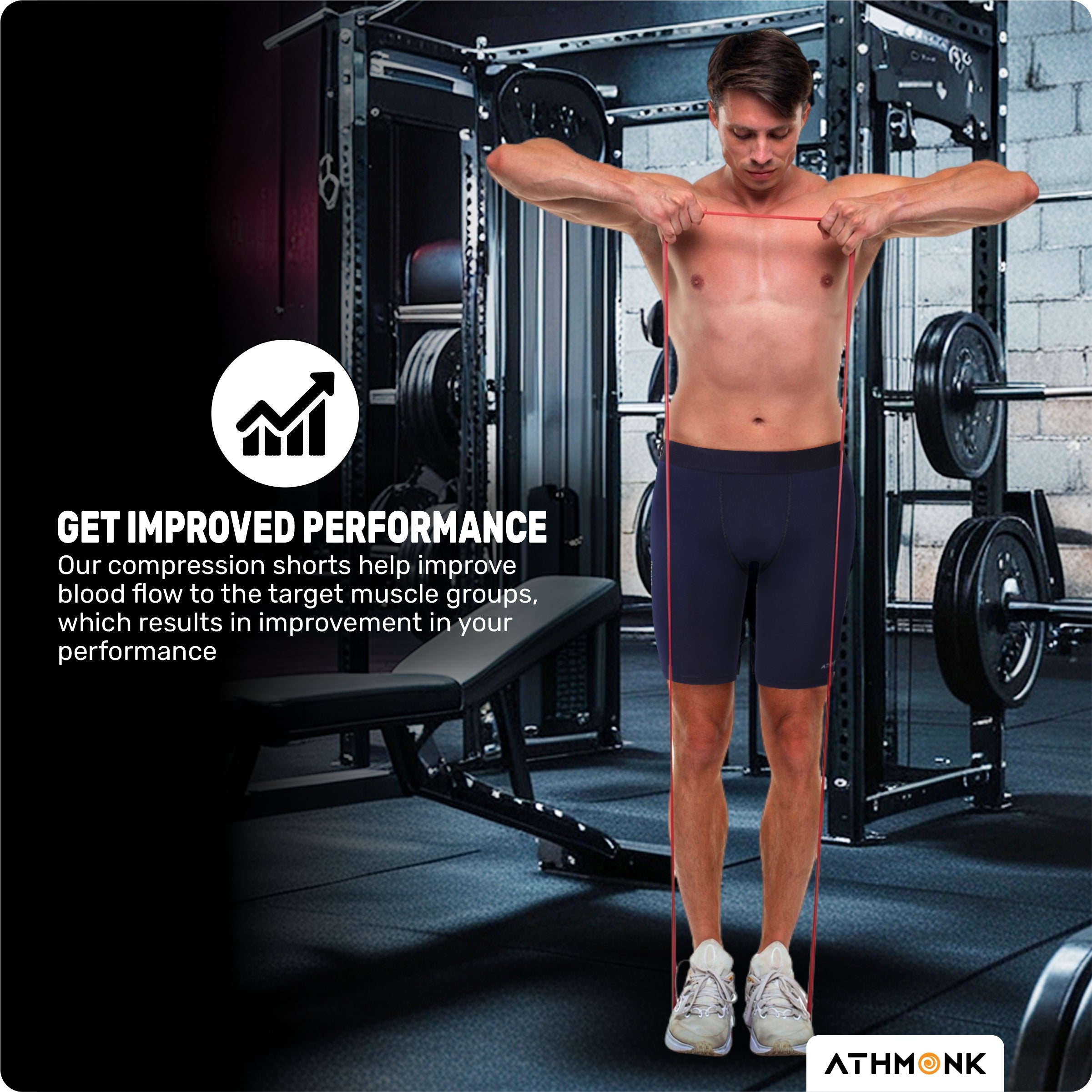 Athmonk 4-Way Lycra Compression Shorts for Men with Phone Pocket | Skin Fit, Non Padded | Cycling Running Workout Gym Cricket Football Sports | Recovery Muscle Support Quick Dry Anti-Chafe